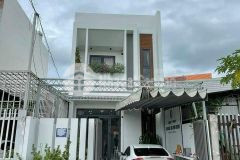 Nhà mặt tiền đường nhựa 8m phú mỹ tdm mặt tiền kinh doanh ok dt 100m² thổ cư nhà 1trệt 1