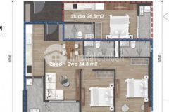 Căn hộ 2 chìa khoá 3pn 2 bếp không gian riêng biệt