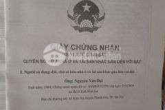 Đất ở diện tích 270 xóm chùa tràng cát