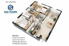 Căn hộ 3pn 2wc giá chỉ 29trm2