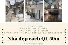 Vợ chồng tôi cần bán nhà lạc viên trong kdc gần nhà thờ lạc viên 108m2 1.6 tỷ