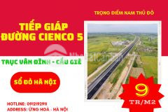 Hàng vip lợi nhuận và thanh khoản rất tốt, vốn chỉ từ 9trm2 sổ đỏ hà nội, trục vân đình cầu giẽ