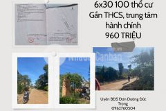 Đất đẹp ngay trung tâm kdc chỉ 960tr