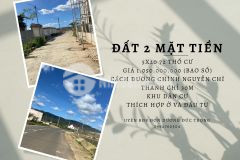 Đất thổ cư 2 mặt tiền gần trung tâm hẻm xe hơi