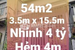 Bán nhà hxh nơ trang long 54m2 nhỉnh 4 tỷ