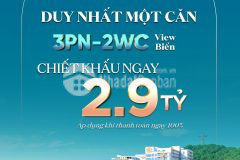 Duy nhất một căn fiveseasons homes 3pn 2wc view trực diện biển thùy vân