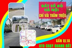 Bán nhanh ô góc chính chủ sổ đỏ hà nội chỉ hơn 8trm2, gần ql1, xe 16 chỗ đỗ cửa