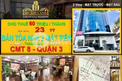 Bán tòa nhà mt khu vip cách mạng tháng 8, quận 3, 5 t, tmáy, 23 tỷ 0933644449
