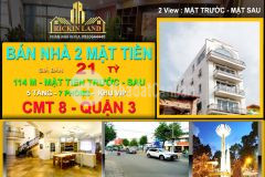 Quận 3 bán nhà 2 mặt tiền cách mạng tháng 8, 125m, quận 3, 21 tỷ, 0933644449