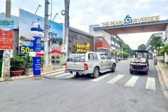 Nhà phố mặt tiền sông 1 trệt, 2 lầu, sân thượng, dt 315m2, trả trong 24 tháng, sổ sẵn