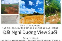 Đất nghỉ dưỡng view suối gần samten hills