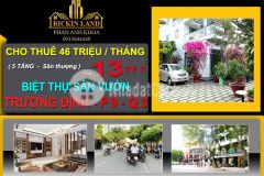 Bán biệt thự sân vườn hđt45trth trương định, p 9, quận 3, 13 tỷ 7, 0933644449