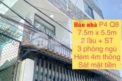 Bán nhà mới 2 lầu hẻm 4m gần mt đường phạm hùng phường 4 quận 8