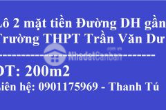 Lô góc mặt tiền đường dh gần trường trần văn dư 200m2