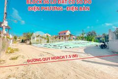 Cần bán nhanh kdc ốc hút điện phương đường qh 7m5 giáp hội an chỉ 5xxtrlô