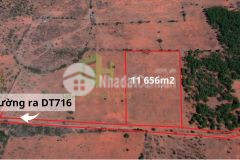 Bán 11656.6m2 đất vườn hoà thắng chỉ 170km2, vuông mặt tiền 80m, cách bàu sen 6km