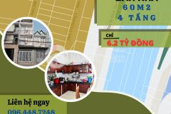 Nhà mặt tiền 4 tầng, phường bình hưng hòa, quận bình tân, 60m2, chỉ 6.2 tỷ