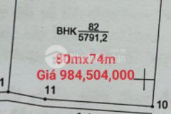 Bán 5791m2 đất vườn hoà thắng, vuông mặt tiền 80m chỉ 984tr miễn tg, cách đt716 1,2km lh 0938677909