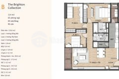 Suất ngoại giao căn góc 3 ngủ 114,6 m2 summit building