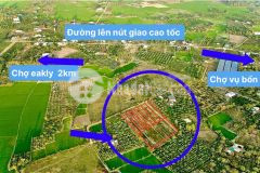 Đất krongpac,10x50,tc 60m2,kdc đông,gần chợ, cao tốc, giá chỉ 230 tr