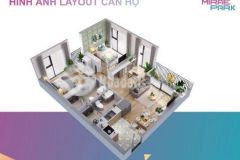 Suất ngoại giao căn góc 2pn1 64m2 view công viên giá rẻ tại smart city