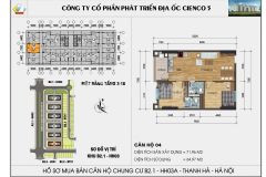 Cần bán căn hộ chung cư 2pn 72m hướng mát giá 1,2 tỉ rẻ nhất tại kđt thanh hà cienco 5