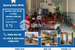 Hiếm.bán nhà huỳnh tấn phát, quận 7, 4 tầng, giá nhỉnh 5 tỷ tl chính chủ
