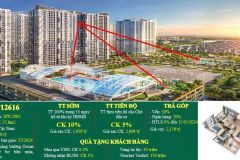 Căn hộ 2 ngủ, 2 vệ sinh pavilion vinhomes ocean park chỉ 591 triệu