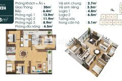 Cần bán nhanh căn hộ 103m hướng đông nam tầng cao view mướt mắt