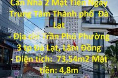 Bán căn nhà 2 mặt tiền ngay trung tâm thành phố đà lạt trần phú phường 3