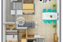 Cho thuê căn hộ melody 16 âu cơ tân phú dt 68m2,căn gốc 2 ban công,view đẹp 2 pn,2 nhà vs