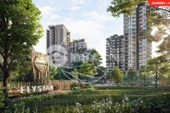 Vườn treo giữa không trung điểm nhấn xanh trong thiết kế đô thị cao tầng tại elysian