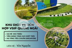 Lô siêu hiếm 168m2 khu dịch vụ hỗn hợp vsip quảng ngãi