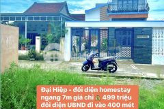 Ven đà nẵng ngang 7 mét mặt tiền bt 5 mét giá chỉ 499 triệu