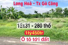 Bán 15x31 đất thổ, vườn tại long hòa, tx gò công, tiền giang cty bđs lê hoàng thanh