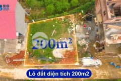 Mảnh đất có diện tích khoảng 200m2 diên tích lên thổ cư là khoảng 150m2