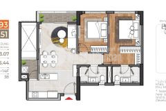 Bán căn hộ 2 phòng ngủ cardinal court phú mỹ hưng tháng 122023 bàn giao nhà