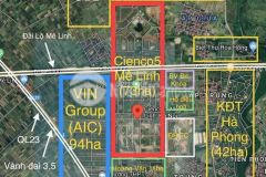 Bán đất biệt thự cienco5 mê linh. dt 300m2 và 375m2,400m2 gần hồ. giá rẻ