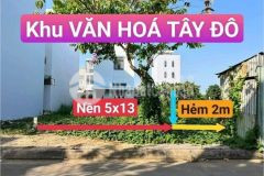 Chủ gửi bá.n nền 65m² mương hở 2m đường số 7a ttvh tây đô, cái răng, tpct