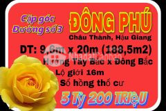 Bá.n cặp nền góc kdc đông phú 188,5m2 lh 0939 961 661 thịnh gi.á bá.n 3 t.ỷ 200 triệ.u