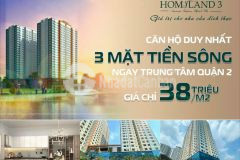 Sở hữu ngay căn hộ mặt tiền quận 2, view sông chỉ với 3 tỷ 2