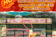 Bán nhanh lô đất kdc phú lộc krong năng, đăk lăk