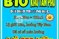 Bá.n nền 100m² đường b10 kdc tân phú, cái răng, tp cần thơ
