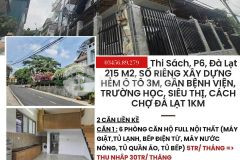 Siêu phẩm góc 2mt ngay trung tâm thu nhập 600trnăm p6,đà lạt