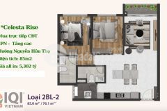 Chủ đầu tư singapore keppel land mở bán 1 căn 2 phòng ngủ celesta rise