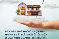 Bán gấp nhà phố ô chợ dừanhỉnh 6 tỷmặt ngõ ô tô15m ra phốfull nội thất