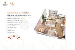Bán căn hộ 2pn2vs 55m2 tòa g1 the sola park mặt trong giá cực tốt