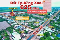 Đất sổ đỏ tp đồng xoài giá chỉ từ 625 triệu 200m2