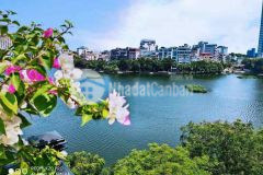 Giảm 1 tỷ bán nhà mặt hồ hạ đình, 2 mặt tiền giá chỉ 250trm2, dt 110m2, mt 5.4m, sổ vuông đét