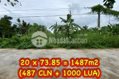 249 đất công 1487m2 lộ ô tô, mương ngang, nhơn ái, phong điền.